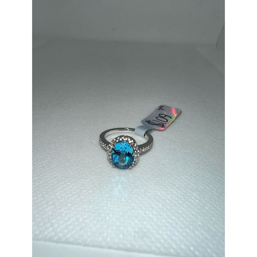 Statement LG 2.6 Ct Topaz and Sapphire Ring